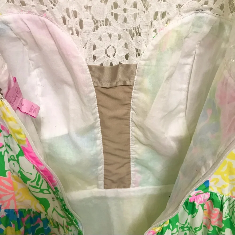Lilly Pulitzer Reagan Dress Hibiscus Stroll - Picture 15 of 16